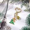 Christmas Tree & Deer Alloy Enamel Pendant Keychain KEYC-JKC00883-2