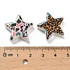 Rainbow Iridescent Printed Opaque Acrylic Beads OACR-D316-01A-02-3