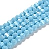 Electroplate Opaque Glass Beads Strands EGLA-A035-P8mm-A08-1