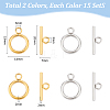 Unicraftale 304 Stainless Steel Ring Toggle Clasps STAS-UN0002-21-3