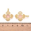 Natural Pink Agate(Dyed & Heated) Pendants KK-N287-07G-01-3