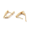 Rack Plating Brass Hoop Earring Findings with Latch Back Closure KK-D083-02G-2