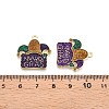 Carnival/Mardi Gras Theme Alloy Enamel & Glitter Powder Pendants ENAM-T020-53C-RS-3