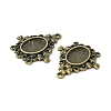 Tibetan Style Alloy Pendant Cabochon Settings TIBE-Q073-71AB-2