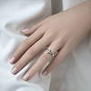 S925 Silver Zircon Star Jewelry Set Earrings Necklace Ring Elegant Fashion Accessories RI1010-8-4
