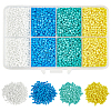  8400Pcs 4 Colors Opaque Glass Seed Beads SEED-NB0001-86-1