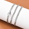 Non-Tarnish 304 Stainless Steel Curb Chain Necklace Making X-STAS-A028-N108P-4