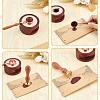 Brass Wax Seal Stamps with Rosewood Handle AJEW-WH0412-0168-3