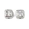 Brass Clear Cubic Zirconia Beads KK-D375-36P-1