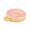 Golden Plated Alloy Enamel Charms ENAM-Q437-14G-2