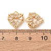 Valentine's Day Brass Micro Pave Clear Cubic Zirconia Charms KK-A304-24H-G-2