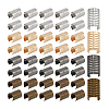 200Pcs 4 Colors Iron Folding Crimp Ends IFIN-PH0002-42-6