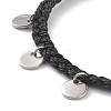 Waxed Polyester Cord Braided Bead Bracelets BJEW-JB05762-4