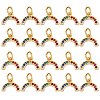 20Pcs Brass Micro Pave Colorful Cubic Zirconia Charms KK-SZ0004-71-1