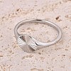 Flat Round 304 Stainless Steel Finger Rings FS-WG268FC-10-2