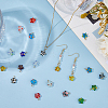 48Pcs Handmade Millefiori Glass Pendants PALLOY-HS00028-5