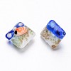 Ocean Style Square Handmade Lampwork Beads LAMP-F006-19-3