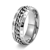 Rotatable Stainless Steel Finger Ring PW-WG0C89D-06-1