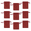 20Pcs Rectangle Polyester Imitation Burlap Packing Pouches Drawstring Bags ABAG-TA0001-96C-3