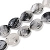 Natural Tourmalinated Quartz Beads Strands G-B125-P04-01-1