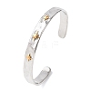 304 Stainless Steel Cuff Bangles for Women BJEW-P377-02A-4