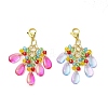 2Pcs 2 Colors Glass Beaded Pendant Decorations HJEW-JM02801-2