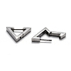 Tarnish Resistant 304 Stainless Steel Triangle Huggie Hoop Earrings STAS-J033-02B-P-2