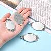 Tibetan Style Alloy Pendant Cabochon Settings X-TIBEP-N003-28AS-4