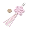 Flower Cotton Threads Pendants Decorations HJEW-TA00399-03-3