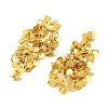 Glitter Brass Tassel Glossy Flakes Stud Earrings EJEW-Q391-18G-3