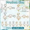 20Pcs 4 Styles Natural Cultured Freshwater Pearl Pendants PALLOY-AR00042-2