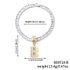 Fashionable Brass Micro Pave Clear Cubic Zirconia Charm Bracelets AF9298-2-1