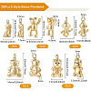 BENECREAT 20Pcs 5 Style Brass Pendants KK-BC0008-08-2