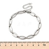 304 Stainless Steel Oval Link Chains Bracelets for Men & Women BJEW-D042-34P-5