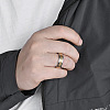 304 Stainless Steel Rotating Finger Rings for Men WGB9C46-01-2