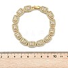Brass Micro Pave Clear Cubic Zirconia Rectangle Link Bracelets for Women BJEW-C100-01G-5