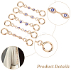 WADORN 1 Set Alloy Enamel Evil Eye Links Bag Strap Extenders FIND-WR0006-11-3