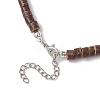 Natural Coconut Heishi Beaded Necklaces NJEW-JN05308-01-5