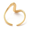 304 Stainless Steel Open Cuff Rings for Women STAS-D085-01G-3