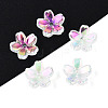 Transparent Electroplate Glass Bead Caps EGLA-N015-01A-2