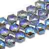 Electroplate Glass Beads Strands EGLA-S162-M-3