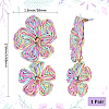 1 Pair Alloy Raffia Grass Stud Earrings EJEW-SP0001-19B-2
