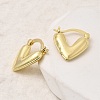 Heart Brass Hoop Earrings EJEW-P333-04G-3