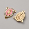 Zinc Alloy Enamel Religion Oval with Virgin Mary Chandelier Component Links FIND-WH0366-384G-05-2