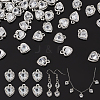 100pcs Clear Cubic Zirconia Alloy Charms ZIRC-PH0001-10-2