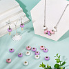 30Pcs Spray Painted Faceted Resin European Beads RESI-TADJ0001-05C-5
