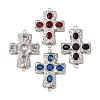 304 Stainless Steel Pave Cubic Zirconia Connector Charms STAS-P421-03P-1