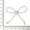 Alloy & Electroplated Glass Bowknot Chandelier Component Links PALLOY-D359-01-3