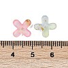 Metal Enlaced Acrylic Bead Caps X-OACR-G044-01A-3