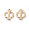 304 Stainless Steel Charms STAS-L263-05G-2